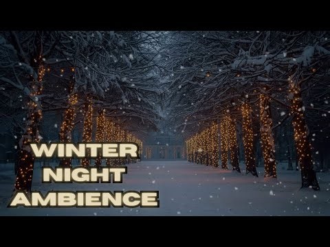 Relaxing Winter Scene with Falling Snow | Ambience Sounds