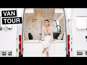 VAN TOUR Self-Converted Camper Van into TINY HOUSE (full time van life)