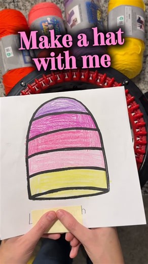 Brush N Hook on Instagram: "Comment “Hat” if you want a full tutorial!🧶✨ Do you want to learn how to make a hat on the Addi Knitting Machine, comment “hat” below and I’ll send you my full YouTube tutorial! I walk you through the basics of the knitting machine and teach you how to make your own hat, step by step! #crochetersofinstagram #knit #knithat #knittingmachine #crochetinspiration"