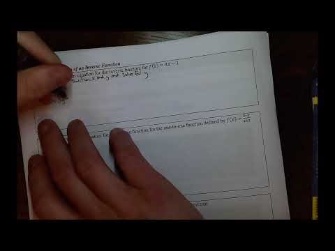NorthArk College Algebra Section 9.1 Example #5 Finding an Equation of an Inverse Function