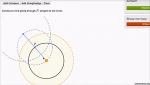 Geometric constructions: circle tangent