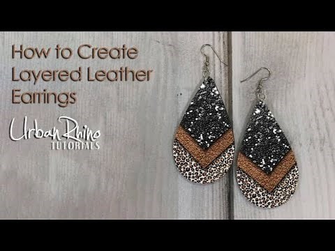Layered Leather Earrings
