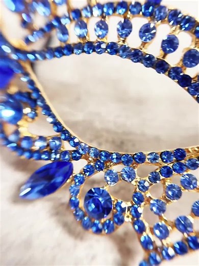 Gold Masquerade Mask, Masquerade Ball Mask, Blue Crystal Mask, Cosplay Mask, Face Mask, Halloween Mask, Venetian Mask, Cat Mask - Etsy