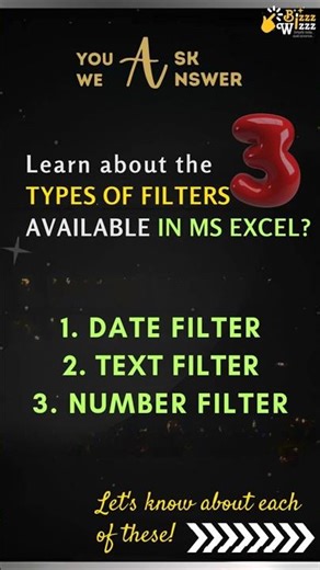 What filters are available in Excel ? You won't need another video after this#excel sl#tipsandtricks