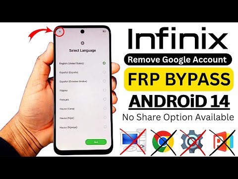 All Infinix Android 14 FRP Bypass [2025 Update] No WiFi Share Option Available | Without PC