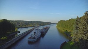 Movement Ships Barges Along Canal Through Stock Footage Video (100% Royalty-free) 30489793 | Shutterstock