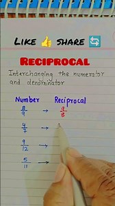 🔢 Maths made easy! ✨Learn the Reciprocal of fractions in just a few seconds. 📖✍️ #maths #shorts #yt