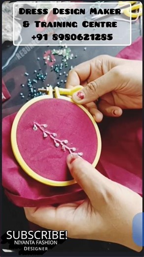 Simple Thread Embroidery Designs for Kurti