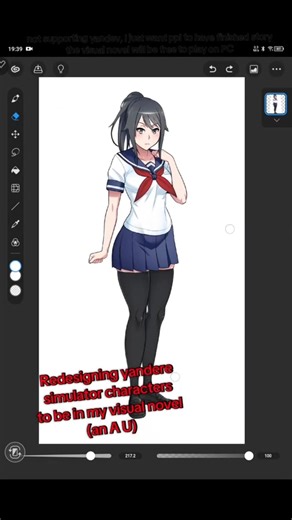 Rewriting whole yandere simulator into AU visual novel #yansim #redesign #ayanoaishi #visualnovel