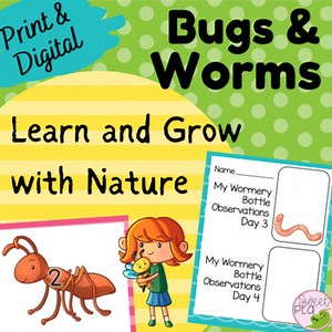 Earth Day, Nature: Bugs / Worms Print & Digital Unit Preschool, Kindergarten