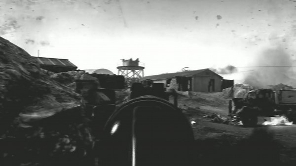 This is the first recorded footage of a body cam used in combat. It's said that the soldier actually strapped a WW2 era camera to his head and ran around like a complete moron in order to capture his experience. Truly incredible.