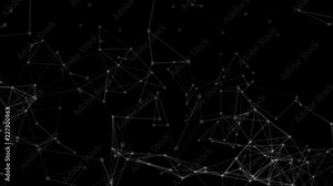 Atoms animation background with alpha channel. You can use it for a science, technology, stage, communication or social media background. Seamless loop.