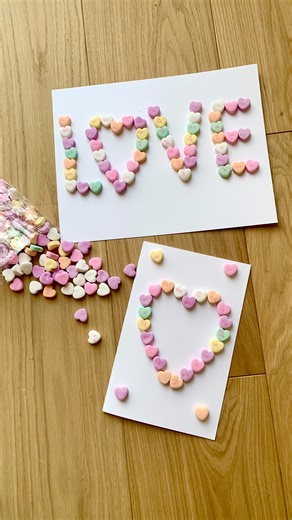 This sweet Valentine’s Day craft is such a fun way to use classic candy hearts! Kids can sort, pattern, and glue the hearts onto paper to create colorful designs while working on fine motor skills and early math concepts. It’s simple to set up and perfect for toddlers and preschoolers during February craft time. Save this for Valentine’s Day 💕 Comment VALENTINE and I’ll send you this craft more Valentine’s Day activities for kids! | HApPy ToDdLeR PLaYTiMe