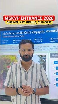 MGKVP Entrance Exam 2026 | Answer Key, Result, Cut-Off & Counselling Process | Abhiman Sir DNS