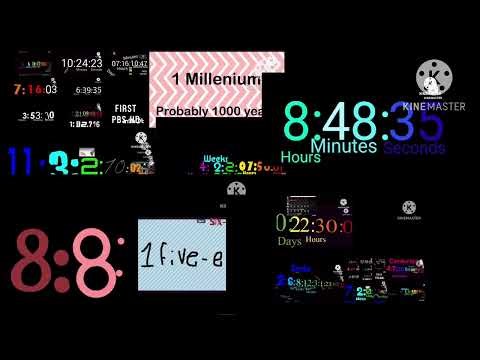 All seconds to decades