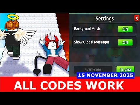 *ALL CODES* [🎃] Hell to Heaven Climb [Halloween 🎁] ROBLOX | November 15, 2025