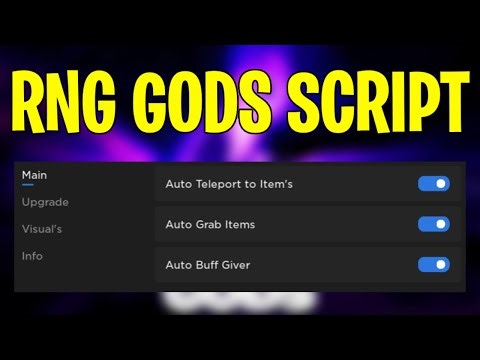 RNG Gods Script GUI / Hack (AUTO PICKUP ITEMS, AUTO UPGRADES) *PASTEBIN*