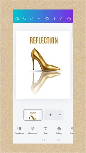 ✨Canva Reflection Effect Tutorial | Image & Text Reflection in Canva | Trending Design Trick #shorts