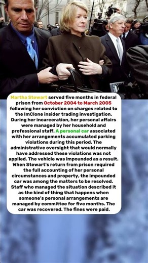 Martha Stewart's Car Was Impounded for Parking Fines While She Was in Prison — Nobody Had Noticed