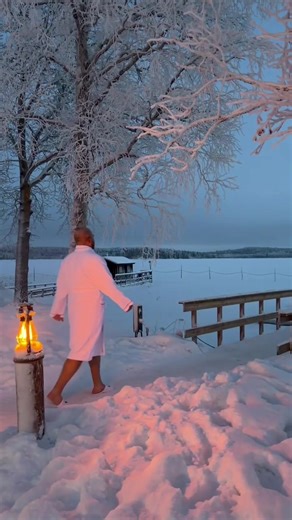 Experience an Ice Bath in Lapland's Winter Wonderland