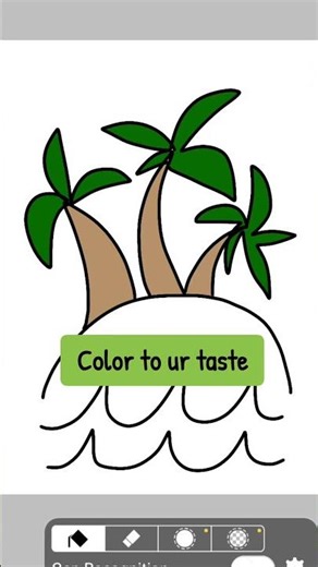 island drawing tutorial 🏝️ #art #fypviral