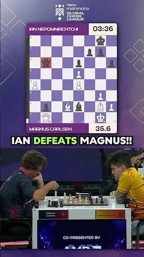 Ian DEFEATS Magnus Carlsen! WOW #TechMGCL #BeyondTheMove