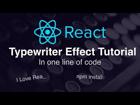 React Typewriter Effect (In one line of code)