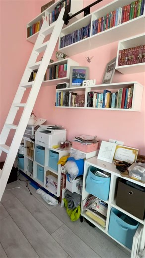 Erin Marie | Award Winning Contemporary Romance Author | 🪜And just like that…I have a library ladder!! I feel like Princess Belle in Beauty and the Beast swinging on the library ladder saying,... | Instagram