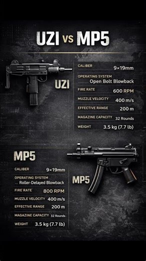 UZI vs MP5 – 9mm SMG Showdown