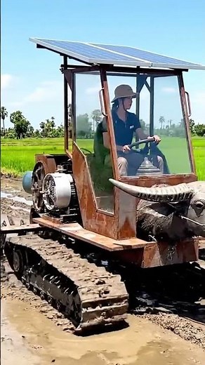 Solar-Powered Farming Robot Transforming Agriculture #robotpig #automobile #farmequipment