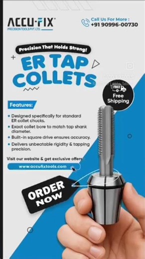 ER Tap Collet from Accu Fix Precision Tools #isocertified
