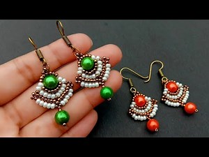 Earrings For Girls//How To Make Beaded Earrings//Easy Beading Tutorial// Useful & Easy