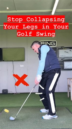 Stop collapsing your legs in the golf swing and see the instant results in your ball striking. straighten the lead leg in your golf swing is a must for great consistent golf shots. Save this tip for later and let me know in the comments if it helps. #golfswingtips #golfswingdrills #golftipsforbeginners #golfcoach #golfcoaching #golftips #golfdrills #legsingolfswing | Mark Wood Golf Academy