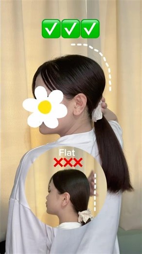 Easy & cute voluminous low ponytail ✨ #hairstyle #youtubeshorts #beauty