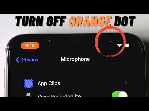 How to Turn Off Orange Dot on iPhone