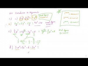 12.4 Introduction to Polynomials