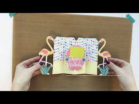 How to Make a Flamingo Fold-a-Long™ Card - Sizzix