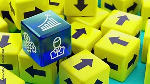 BPM Business process management system technology concept.