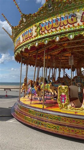 Different food and drink and the carousel down Redcar Majuba Market.