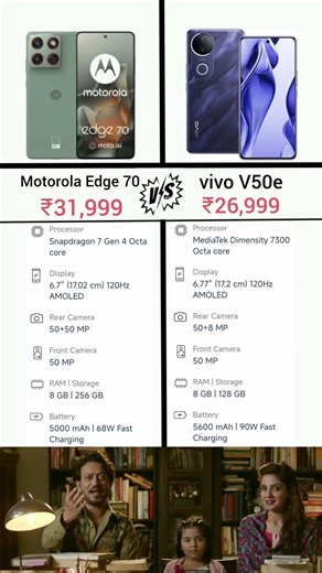 Motorola Edge 70 VS vivo V50e phone comparison #shorts #phone #motorolaedge70 #vivo #vivov50e