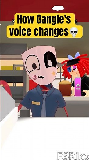 How Gangle's voice changes💀 #tadc