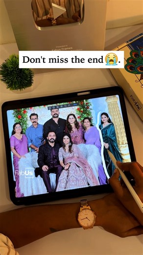 A family made whole, adding their late father into the wedding photo they never got to have. ❤️ Website product name : Digital Merge Portrait Order through WhatsApp by clicking this link→http://fabusframes.bio.link Or WhatsApp us : 91 9778138221 #digitalpainting #digitalart #family #happygifting | Fabus Frames