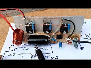 How to make easy Amplifier 3 Transistors D718 full power at home