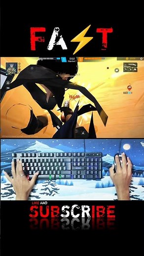 free fire keyboard mouse gameplay with handcam→pc gameplay