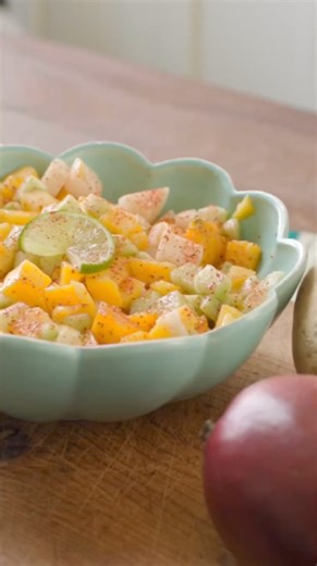 Mango, Jicama, and Cucumber Salad This refreshing side dish incorporates chopped mango, jicama, cucumber, freshly squeezed lime juice, and a dash of salt and spice. Recipe in Comments #FBreels #recipeideas #MangoJicamaCucumberSalad #FreshSaladDelight #RefreshingSalad #Tajin #TropicalSaladCombo #MuyBuenoCooking #MexicanFoodLovers | Muy Bueno Cookbook