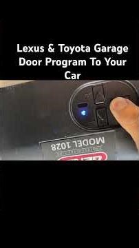 Lexus & Toyota Garage Door Program To Your Car #lexus #toyota