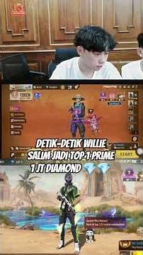 Detik-Detik Willie Salim jadi top 1 prime di free fire + 1 JT diamond💎💎💎 #freefire #williesalim