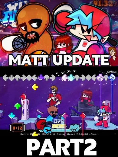 FNF Matt Update [WII FUNKIN UPDATE V3] PART2 | BF VS MATT & SHAGGY #fnfmods #shaggy #matt #fnf