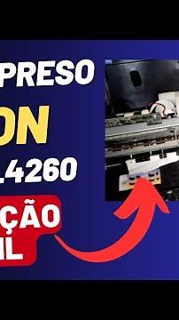Como retirar PAPEL PRESO nas IMPRESSORAS EPSON L4160, L4260