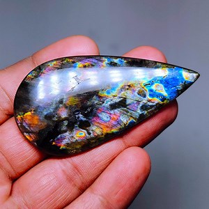 Spectrolite Cabochon Gemstone - Natural Gemstone for Silver Jewelry, Wire Wrapping, Rings, Pendants, Earrings Pear(75x39x6) - Etsy